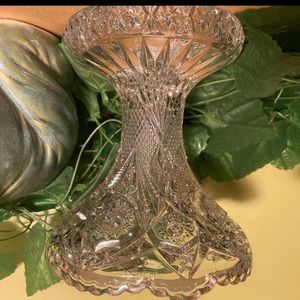 VTG Punch Bowl Stand Imperial Glass Royalty Clear Manganese Glass